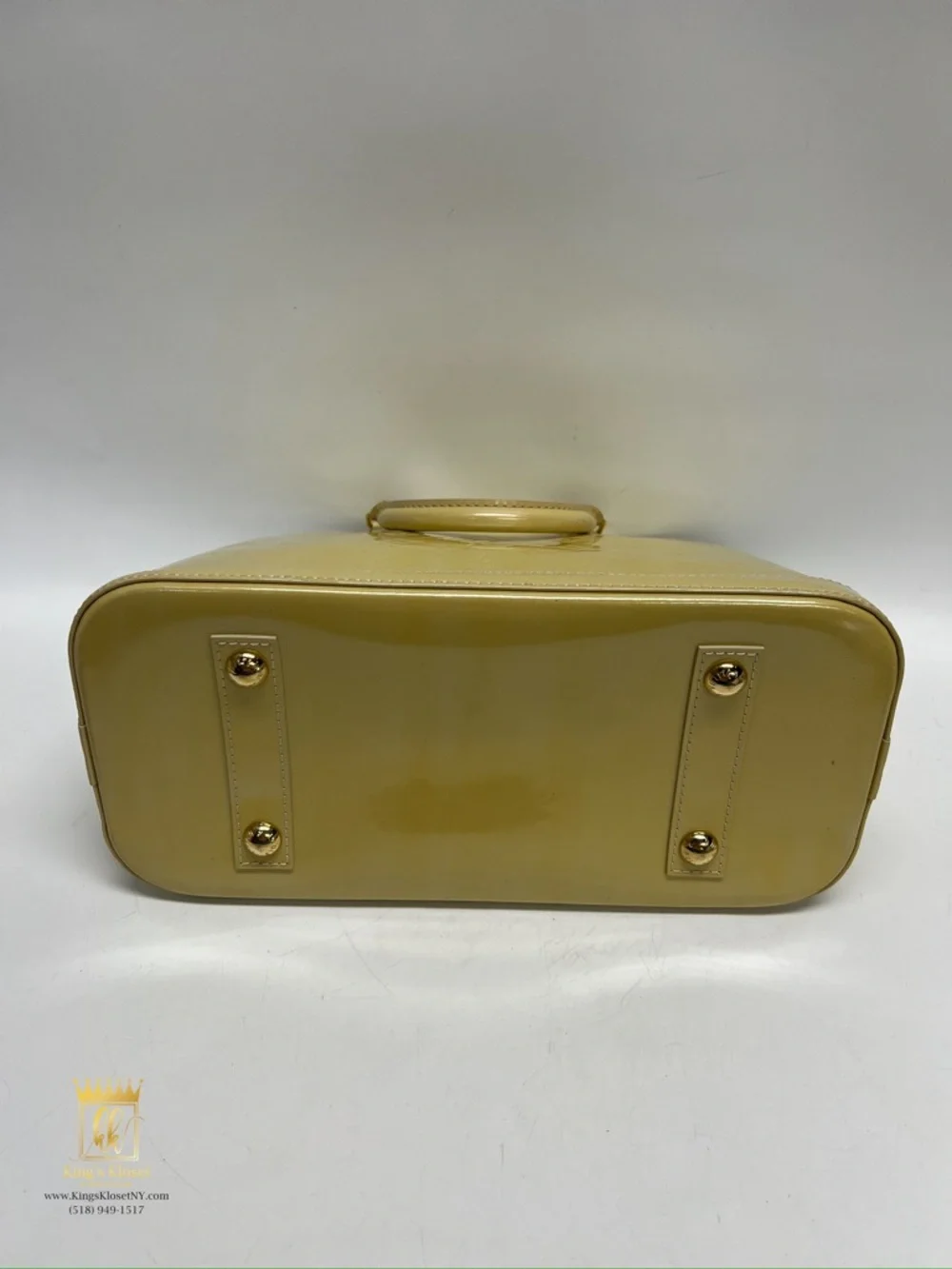 Louis Vuitton Olive Patent Vernis Alma Satchel - Picture 6 of 14